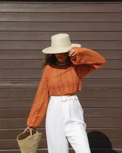Holiday In The Sun Crochet Long Sleeve Top -clothes Sales VICIXSOD CrochetCropLongSleeve 3