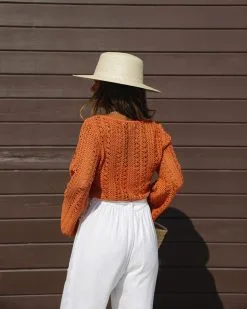 Holiday In The Sun Crochet Long Sleeve Top -clothes Sales VICIXSOD CrochetCropLongSleeve 4