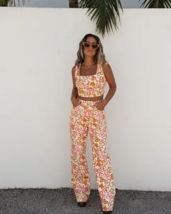 Like A Wildflower Cotton Blend Pocketed Pants - SALE