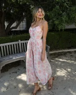 Anastassia Floral Chiffon Midi Dress -clothes Sales ViciApril 17