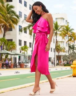 TYCH-001 Magda Wrap Midi Skirt - Fuchsia - FINAL SALE -clothes Sales ViciMiami652 be0a52a1 8c12 483f b428 0ea06c9d2b16