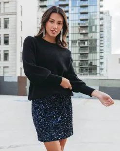 FATE-001 Viva La Vida Sequin Velvet Mini Skirt - Midnight Blue - FINAL SALE -clothes Sales VivaLaVidaSequinVelvetMiniSkirt MidnightBlue29