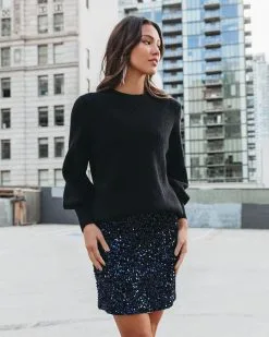 FATE-001 Viva La Vida Sequin Velvet Mini Skirt - Midnight Blue - FINAL SALE -clothes Sales VivaLaVidaSequinVelvetMiniSkirt MidnightBlue31