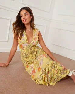 Novalie Boho Tiered Maxi Dress - Yellow 13 Novalie Boho Tiered Maxi Dress - Yellow -clothes Sales WQ937940C YELLOWCREAMPOMRED 15016