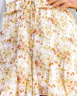 FATE-001 Way With Words Floral Chiffon Ruffle Mini Skirt - LAST CHANCE -clothes Sales WayWithWordsFloralChiftonRuffleMiniSkirt65