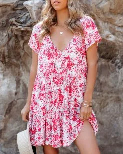 Well Adored Floral Tiered Babydoll Dress -clothes Sales WellAdoredFloralTieredBabydollDress64