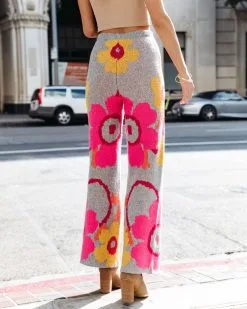 DAVI-001 Winter Tropicana Floral Knit High Waisted Pants - FINAL SALE 10 DAVI-001 Winter Tropicana Floral Knit High Waisted Pants - FINAL SALE -clothes Sales WinterTropicanaFloralTwoPiece119