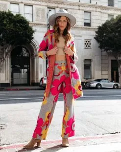 DAVI-001 Winter Tropicana Floral Knit High Waisted Pants - FINAL SALE 13 DAVI-001 Winter Tropicana Floral Knit High Waisted Pants - FINAL SALE -clothes Sales WinterTropicanaFloralTwoPiece4