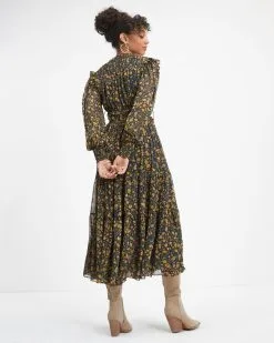 OLIV-001 Wishing And Hoping Floral Chiffon Midi Dress - FINAL SALE 8 OLIV-001 Wishing And Hoping Floral Chiffon Midi Dress - FINAL SALE -clothes Sales Wishing And Hoping Floral Chiffon Midi Dress 8151