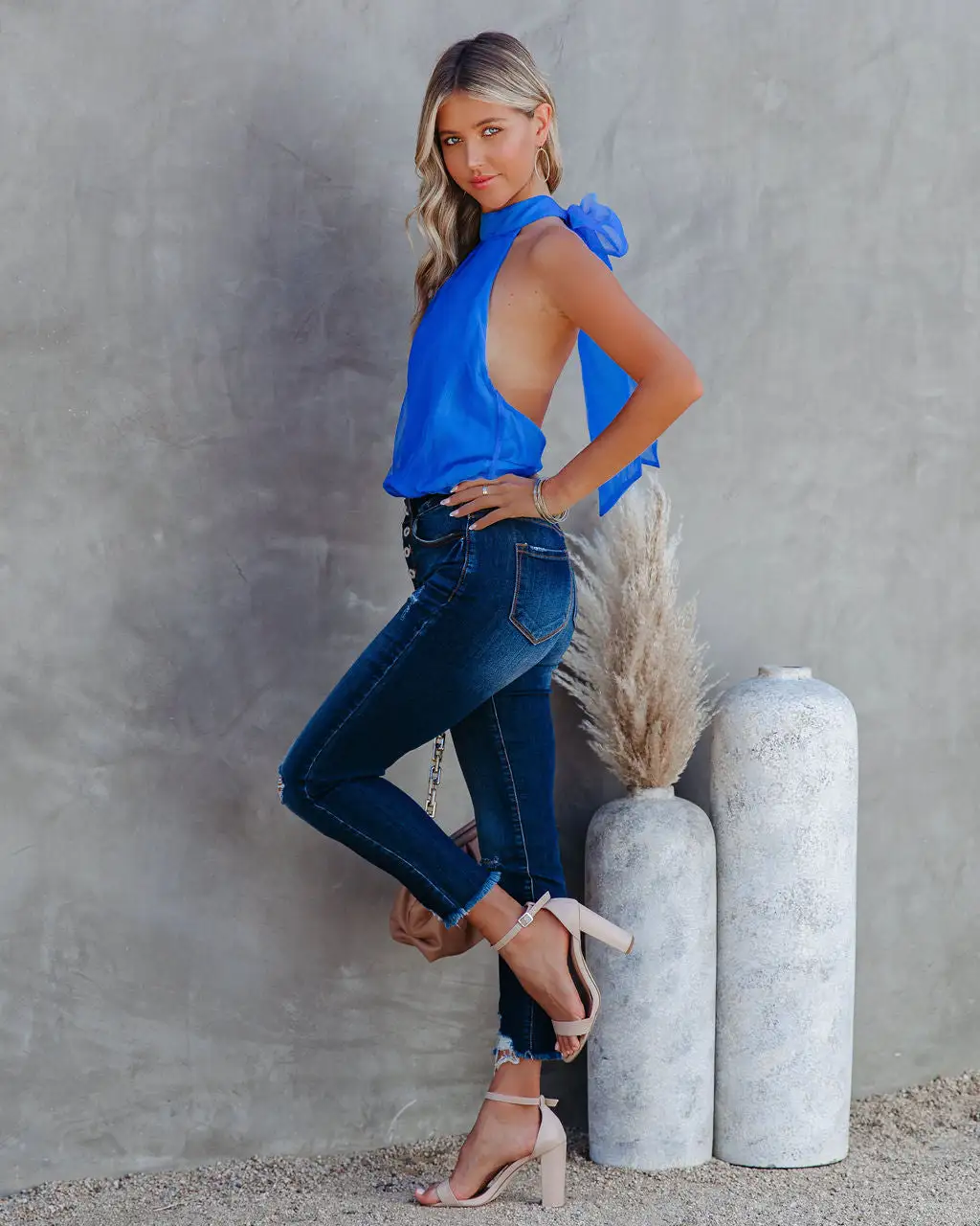 FATE-001 Wondrous Backless Halter Bodysuit - Royal Blue - FINAL SALE 7 FATE-001 Wondrous Backless Halter Bodysuit - Royal Blue - FINAL SALE - Image 7