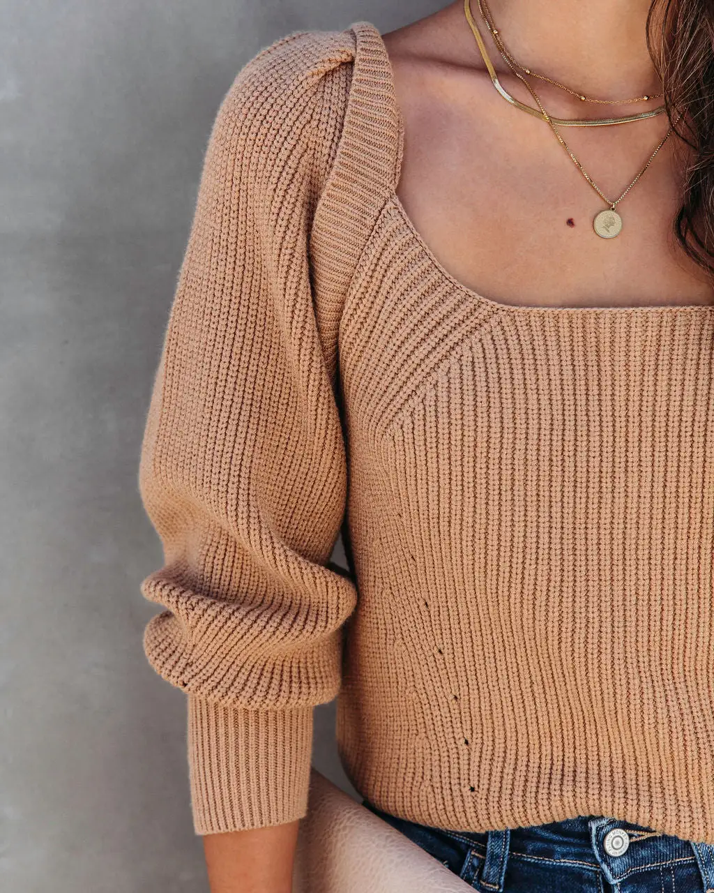 Wynter Knit Long Sleeve Top - Latte - FINAL SALE 4 Wynter Knit Long Sleeve Top - Latte - FINAL SALE - Image 4