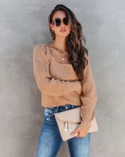 Wynter Knit Long Sleeve Top - Latte - FINAL SALE 16 Wynter Knit Long Sleeve Top - Latte - FINAL SALE -clothes Sales WynterKnitLongSleeveTopLatte63