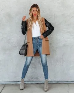 Aisley Pocketed Faux Leather Coat - Camel - FINAL SALE 14 Aisley Pocketed Faux Leather Coat - Camel - FINAL SALE -clothes Sales aisleypocketedfauxleathercoatcamel5