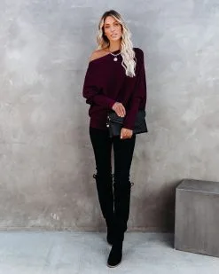 All That Ribbed Cashmere Blend Sweater - Wine - FINAL SALE 10 All That Ribbed Cashmere Blend Sweater - Wine - FINAL SALE -clothes Sales allthatribbedcashmereblendsweaterwine01