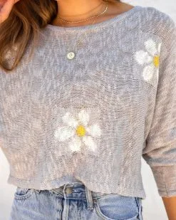Among The Daisies Knit Sweater - LAST CHANCE -clothes Sales amondthedaisiesknitsweater116
