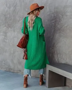 Amyah Pocketed Knit Duster Cardigan - Emerald - FINAL SALE -clothes Sales amyahpocketedknitdustercardiganemerald21