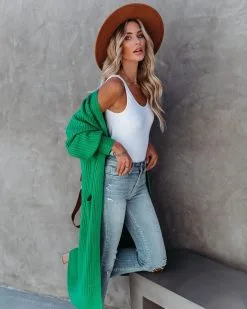 Amyah Pocketed Knit Duster Cardigan - Emerald - FINAL SALE -clothes Sales amyahpocketedknitdustercardiganemerald36