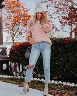 Angel Aura Relaxed Knit Pom Sweater - Blush - FINAL SALE 21 Angel Aura Relaxed Knit Pom Sweater - Blush - FINAL SALE -clothes Sales angelaurarelaxedknitpomsweaterblush12