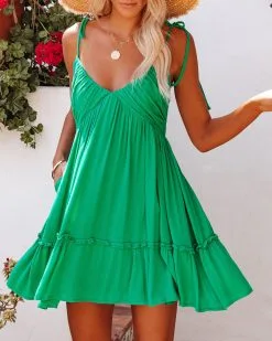 PREORDER - Angelina Pocketed Babydoll Dress - Simply Green -clothes Sales angelinapocketedbabydolldressimplygreen107