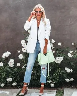 FLAW-001 Angelita Pocketed Blazer - Ivory - SALE -clothes Sales angelitapocketedblazerivory12