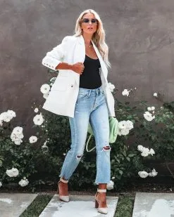 FLAW-001 Angelita Pocketed Blazer - Ivory - SALE -clothes Sales angelitapocketedblazerivory54