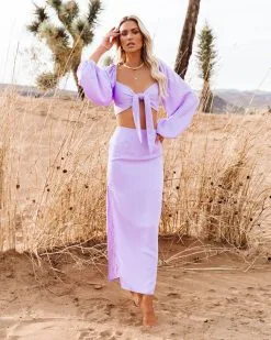 TYCH-001 Astra Slit Midi Skirt - FINAL SALE