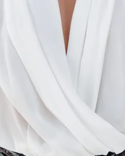 DRES-001 Attraction Long Sleeve Drape Bodysuit - Off White - FINAL SALE -clothes Sales attractionlongsleevedrapebodysuitoffwhite36