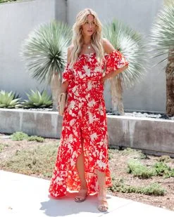 Azalea High Low Off The Shoulder Maxi Dress - LAST CHANCE -clothes Sales azaleahighlowofftheshouldermaxidress2