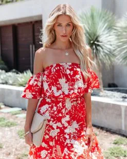 Azalea High Low Off The Shoulder Maxi Dress - LAST CHANCE -clothes Sales azaleahighlowofftheshouldermaxidress29
