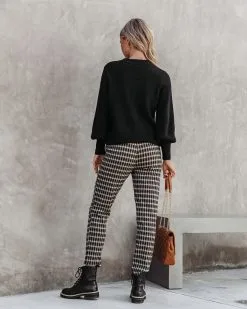 Baby It's You Knit Balloon Sleeve Pullover Sweater - Black - FINAL SALE -clothes Sales babyitsyouknitballonsleevepulloversweaterblack70