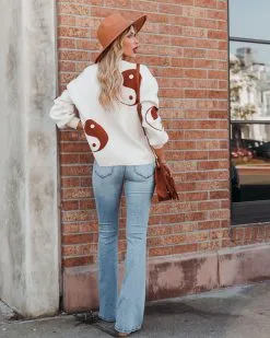 Balance Knit Sweater - Cream - FINAL SALE -clothes Sales balanceknitsweatercream25