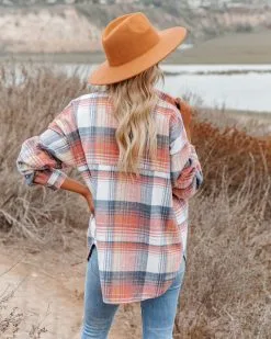 Balboa Plaid Wool Blend Shacket - Mauve - FINAL SALE -clothes Sales balboaplaidwoolblendshacket12