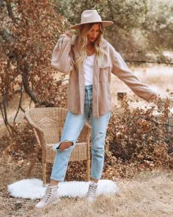 WISH-001 Baxter Pocketed Sherpa Jacket - Mocha - FINAL SALE 13 WISH-001 Baxter Pocketed Sherpa Jacket - Mocha - FINAL SALE -clothes Sales baxterpocketedsherpajacketmocha4