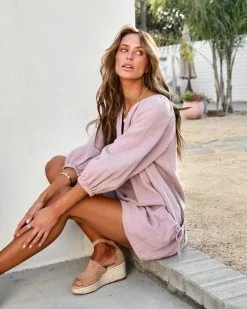 MABL-001 Beach Side Thoughts Pocketed Romper - Mauve - FINAL SALE 11 MABL-001 Beach Side Thoughts Pocketed Romper - Mauve - FINAL SALE -clothes Sales beachsidethoughtspocketedrompermauve76