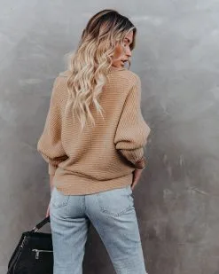 Beatrix Collared Knit Sweater - Tan - FINAL SALE -clothes Sales beatrixcollaredknitsweatertan18