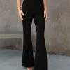 MUST-001 Duffy High Rise Wide Leg Pants - Black - FINAL SALE