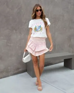 FATE-001 All About Freedom Cotton Ruffle Mini Skirt - Washed Pink 13 FATE-001 All About Freedom Cotton Ruffle Mini Skirt - Washed Pink -clothes Sales beverlyhillscrestcottonteeandallaboutfreedomcottonruggleminiskirtwashedpink 11