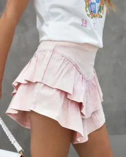FATE-001 All About Freedom Cotton Ruffle Mini Skirt - Washed Pink 11 FATE-001 All About Freedom Cotton Ruffle Mini Skirt - Washed Pink -clothes Sales beverlyhillscrestcottonteeandallaboutfreedomcottonruggleminiskirtwashedpink 46
