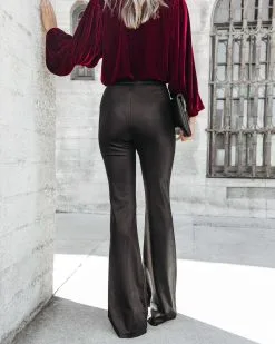 SALT-001 Kylie Faux Leather Pants - Black - FINAL SALE 9 SALT-001 Kylie Faux Leather Pants - Black - FINAL SALE -clothes Sales bevielongsleevevelvetbodysuitwineandkyliefauxleatherpantsblack130