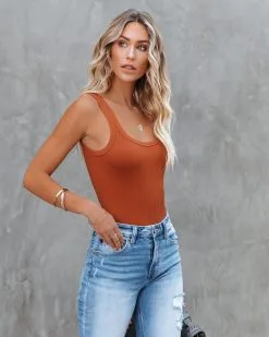 NIKI-001 Blank Slate Scoop Bodysuit - Clay - FINAL SALE 18 NIKI-001 Blank Slate Scoop Bodysuit - Clay - FINAL SALE -clothes Sales blackbodysuitclay30