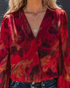 ACOA-001 Blaze Printed Ruffle Sleeve Bodysuit - FINAL SALE -clothes Sales blazeprintedrufflesleevebodysuit123