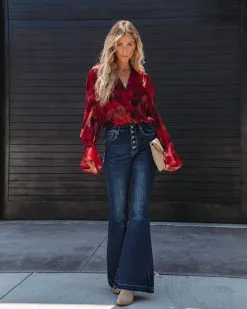 ACOA-001 Blaze Printed Ruffle Sleeve Bodysuit - FINAL SALE -clothes Sales blazeprintedrufflesleevebodysuit4