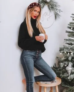 Camrie Cowl Neck Knit Sweater - Black - FINAL FINAL SALE -clothes Sales camriecowlneckknitsweaterblack23