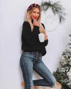 Camrie Cowl Neck Knit Sweater - Black - FINAL FINAL SALE -clothes Sales camriecowlneckknitsweaterblack24