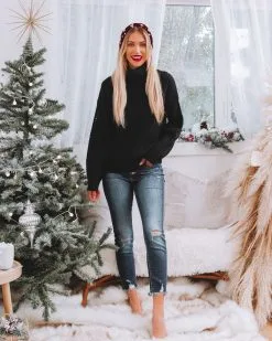 Camrie Cowl Neck Knit Sweater - Black - FINAL FINAL SALE -clothes Sales camriecowlneckknitsweaterblack4