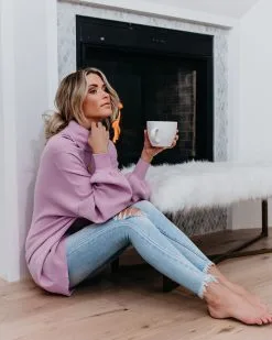 Candy Hearts Cowl Neck Sweater - Lavender - FINAL SALE -clothes Sales candyheartscowlnecksweaterlavender03