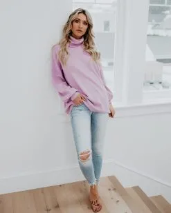 Candy Hearts Cowl Neck Sweater - Lavender - FINAL SALE -clothes Sales candyheartscowlnecksweaterlavender11