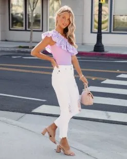 SALT-001 Dominica One Shoulder Ribbed Bodysuit - Lilac - SALE 11 SALT-001 Dominica One Shoulder Ribbed Bodysuit - Lilac - SALE -clothes Sales cariberibbedonesholderbodysuit 31