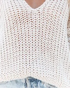 Carry On Knit V-Neck Sweater - Almond - FINAL SALE -clothes Sales carryonknitvnecksweateralmond20