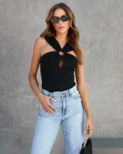 DEE-001 Luna Keyhole Bodysuit - Black